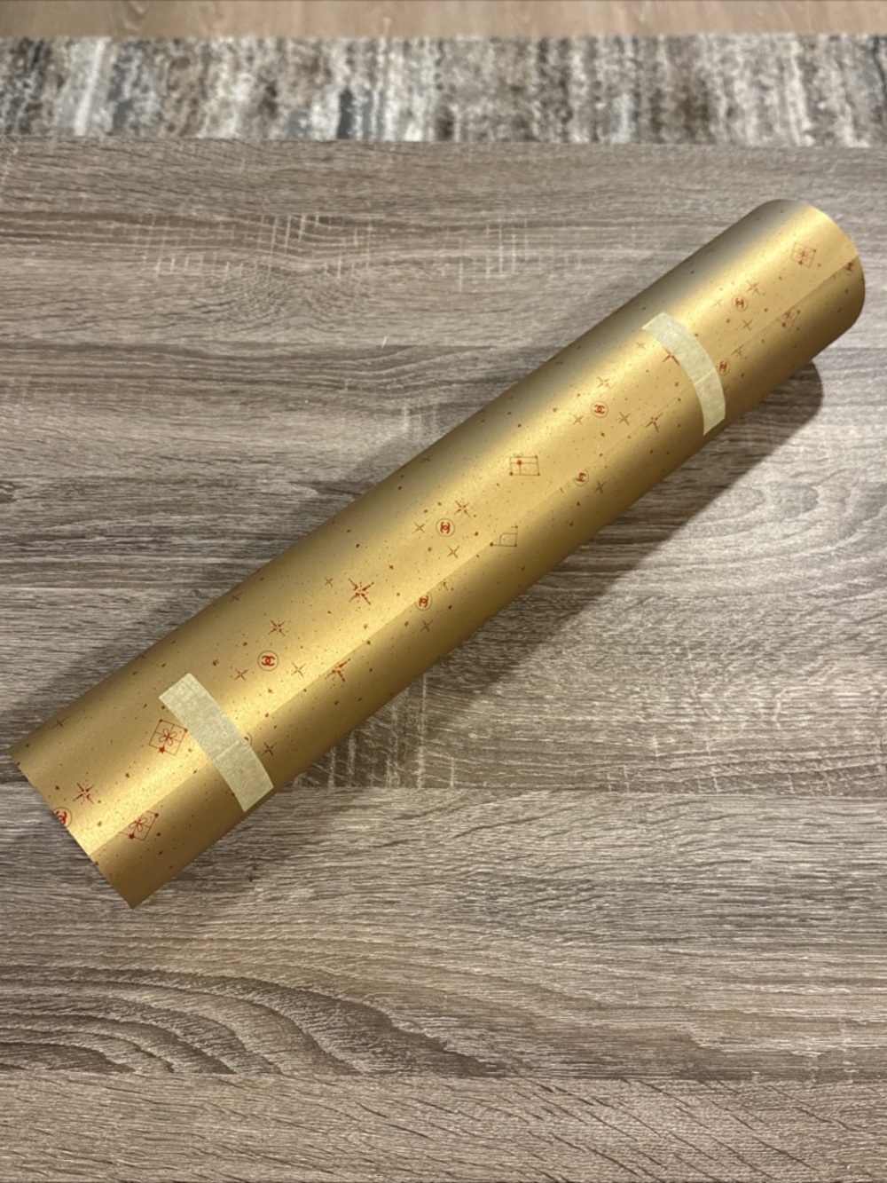 Full roll Chanel wrapping paper Gold Decorative - Chanel Gold